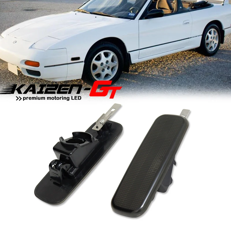 Carcasas de luces indicadoras laterales del parachoques delantero para Nissan 240SX S13 de 1989-1994 y para Nissan Altima de 1993-1997, sin bombilla/enchufe