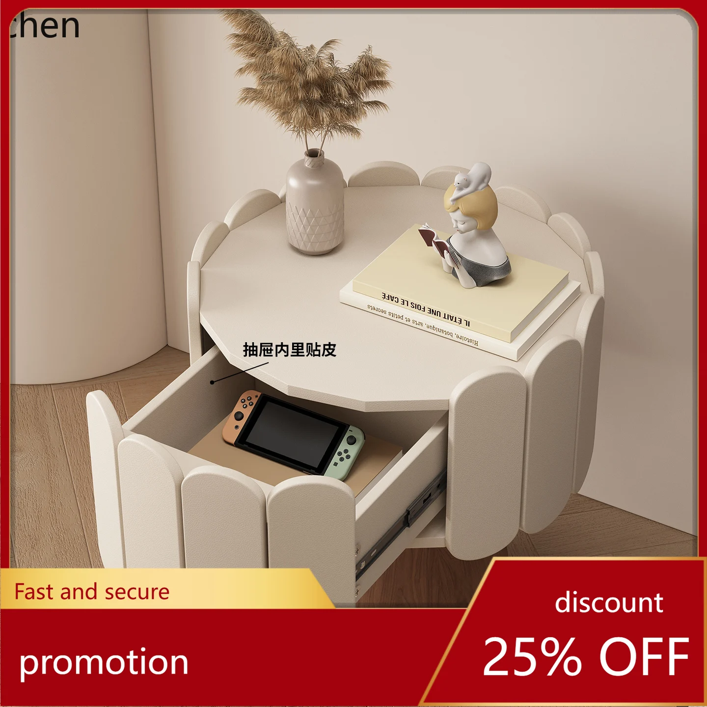 

YFY Bedside Table Small Apartment Modern Bedroom Bedside Cabinet Minimalist Storage Cabinet