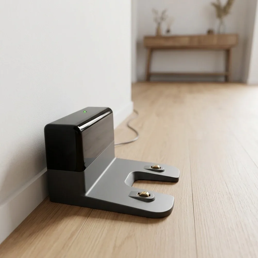 Appliance Fast Charging Base Black Robot Vacuum Charging Station Stable Charging Operation Sturdy Construction
