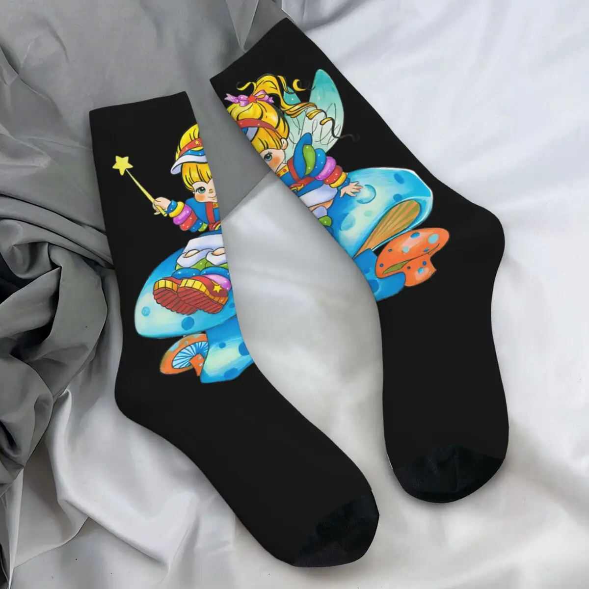 Rainbow Brite Stockings Unisex Men Socks Breathable Fashion Socks Autumn Running Sports Non Slip Graphic Socks Birthday Present