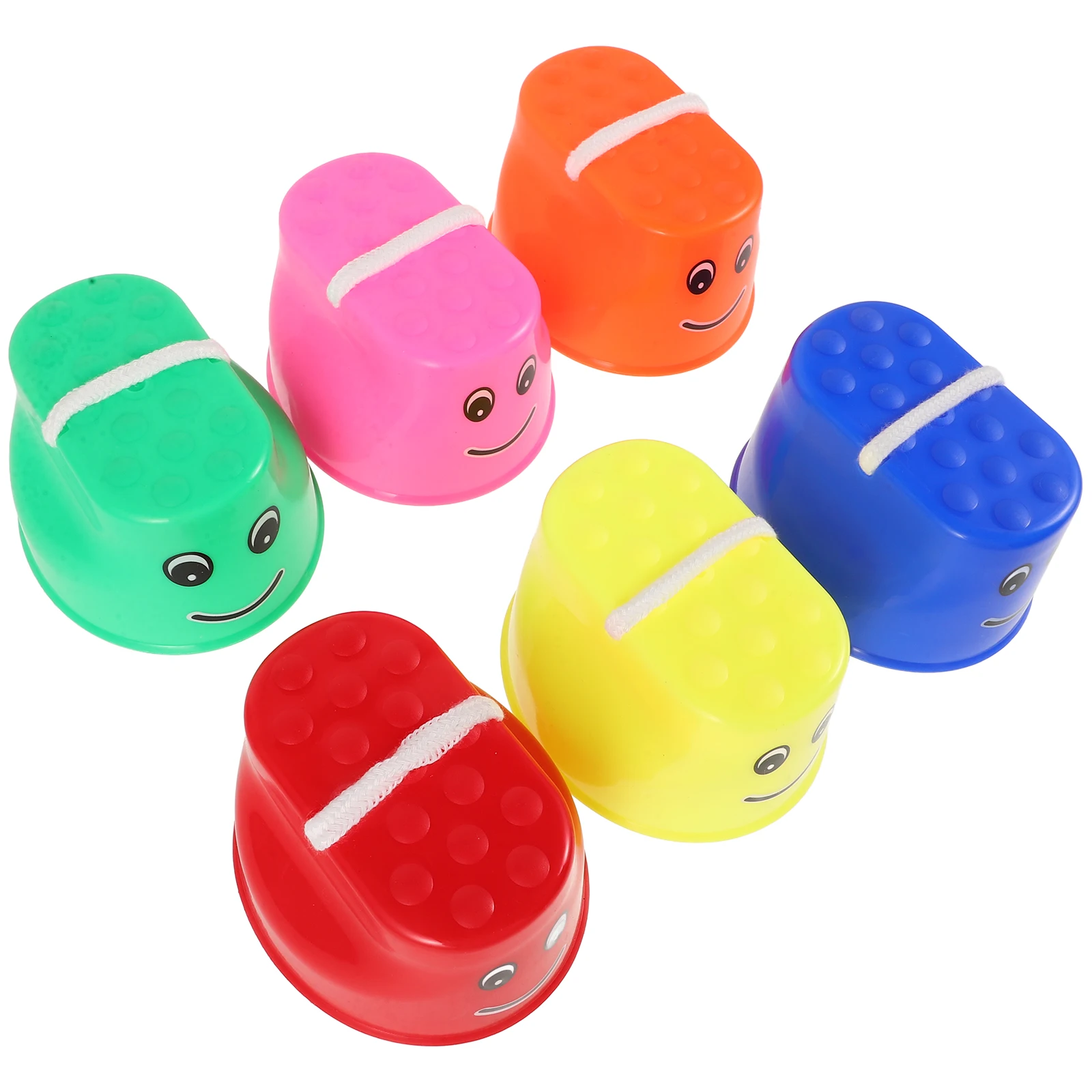 ของเล่นเดินไม้ต่อขา 6 ชิ้น สำหรับเด็กเล็ก ทำจากพลาสติก เสริมสร้างสมดุลและพัฒนาทักษะการเคลื่อนไหว