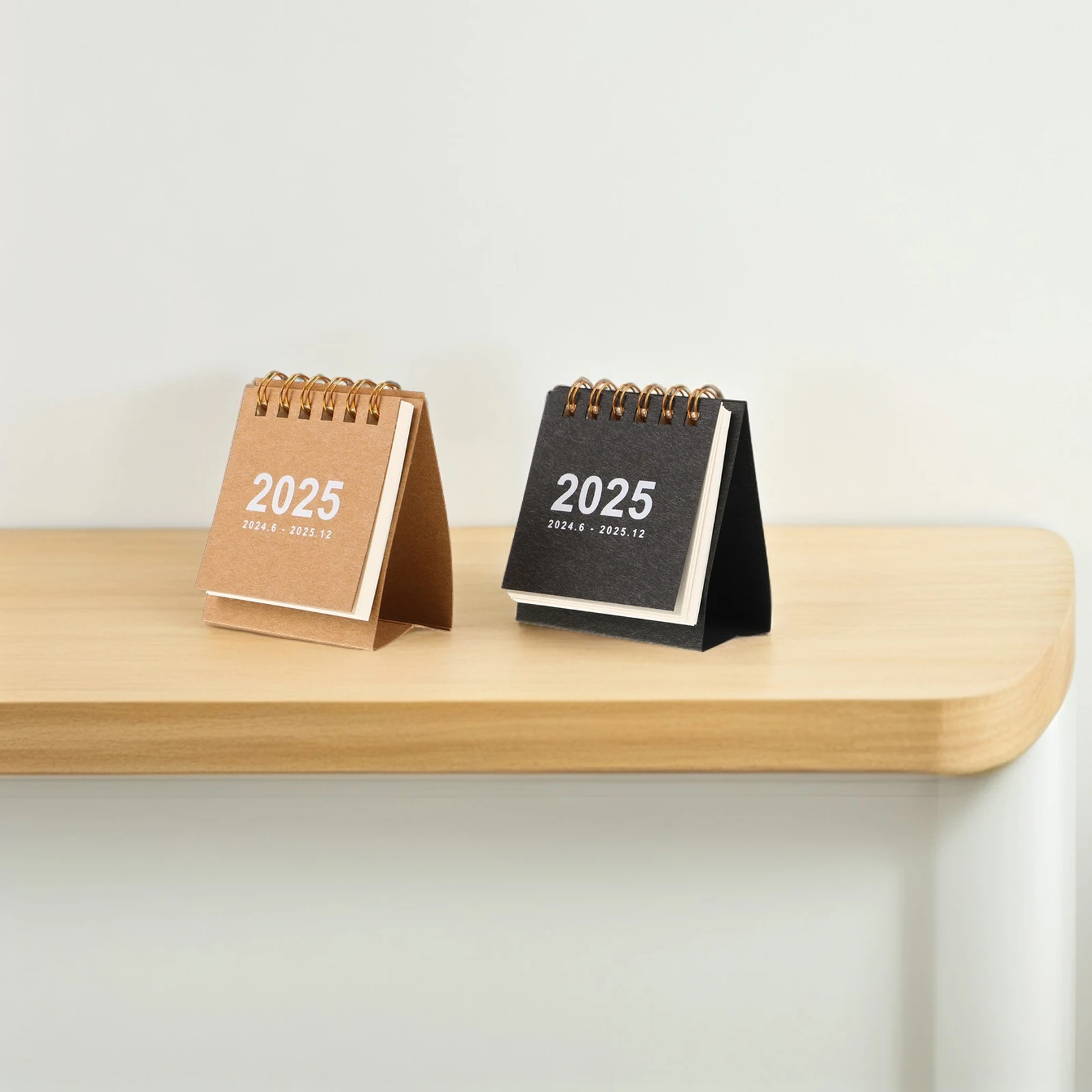 2 قطعة 2025 تقويم الطاولة الصغيرة قوي دوامة ملزمة مكتب مخطط 2024.06-2025.12 الاستخدام اليومي مكتب المنزل الجدول السنوي #2