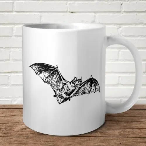 Bat Mug Artwork Alternative Cool Dark Flying Birthday Gift Present Animal XMAS