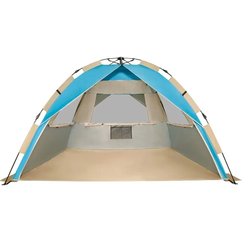 

camping tent Pop Up Beach Tent, 3-4 Persons Easy Setup Sun Shelter Canopy with UPF 50+ UV Protection Extral Wide