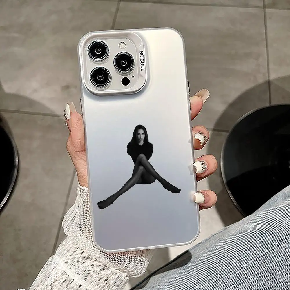 Чехол для телефона Kendall Jenner IMD для IPhone 16, 15, 14, 13, 12, XS Pro Max Plus 11, модный матовый чехол с лазерным градиентом, роскошный