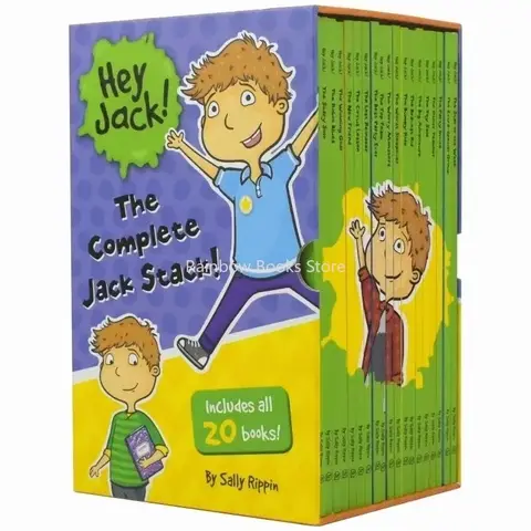 20Books/Set Hey Jack !The Complete Jack Stack English Picture Story Book Children's Bridge Chapter Reading Kids Gift Box