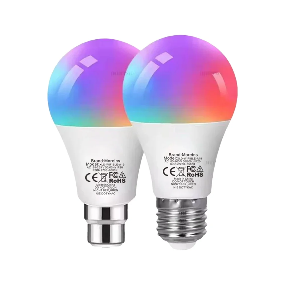 Żarówka LED Zigbee 3.0 Smart 110V 220V E27 B22 RGBCW Współpracuje z Alexa Echo Plus Google Home Assistant Sterowanie Głosowe przez Aplikację 2MQTT — Zdjęcie 3 z 3