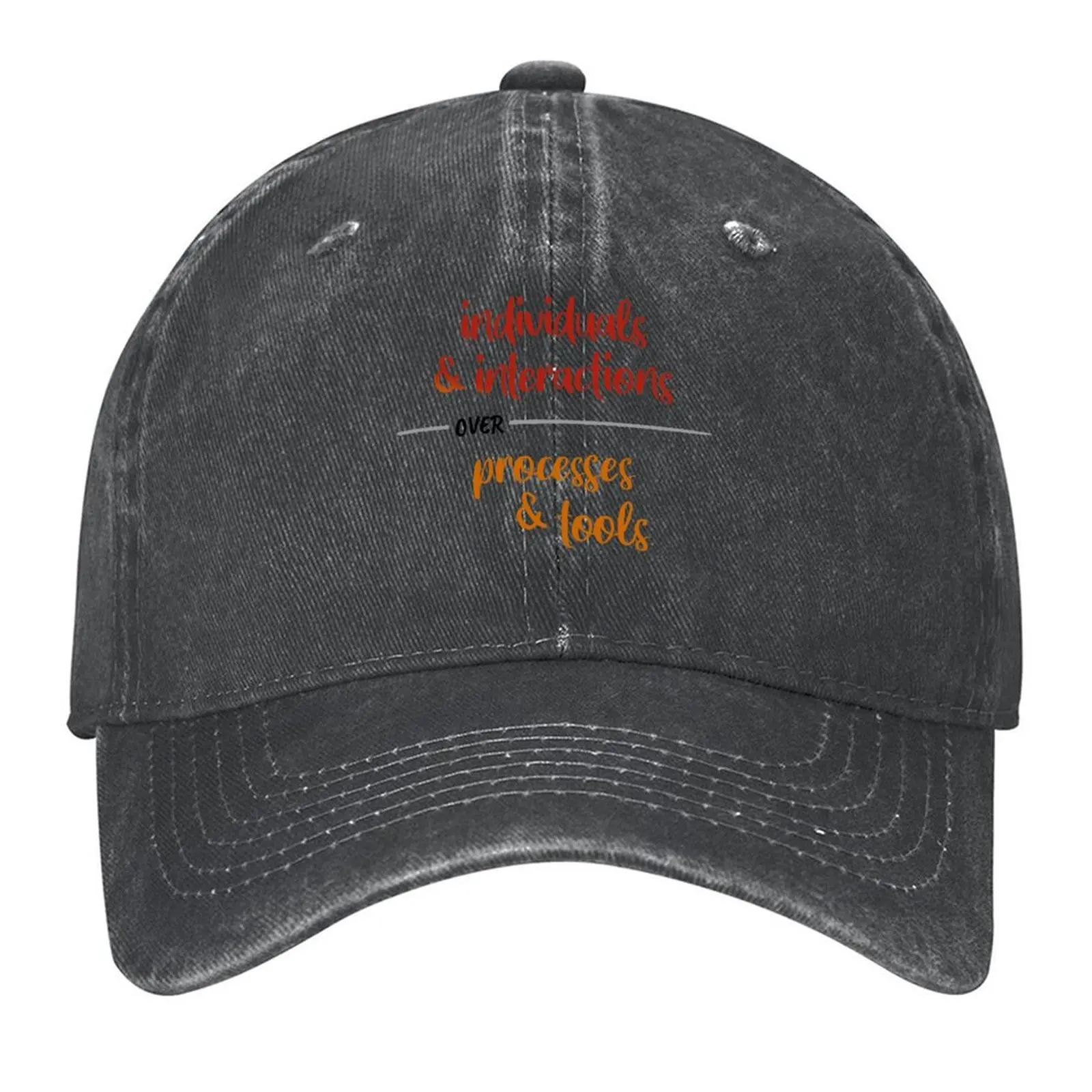 

Agile manifesto - individuals & interactions over processes & tools Baseball Cap Golf Cap Luxury Woman Men's