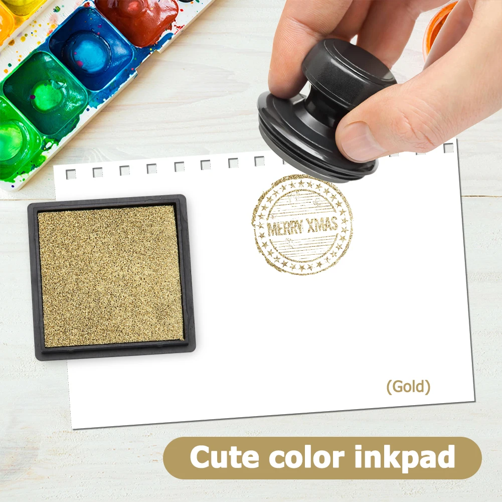 Set Alat Tulis DIY Scrapbooking Inkpad dengan Warna Gradasi untuk Album Diary untuk Guru Sekolah Siswa Stempel Ornamen