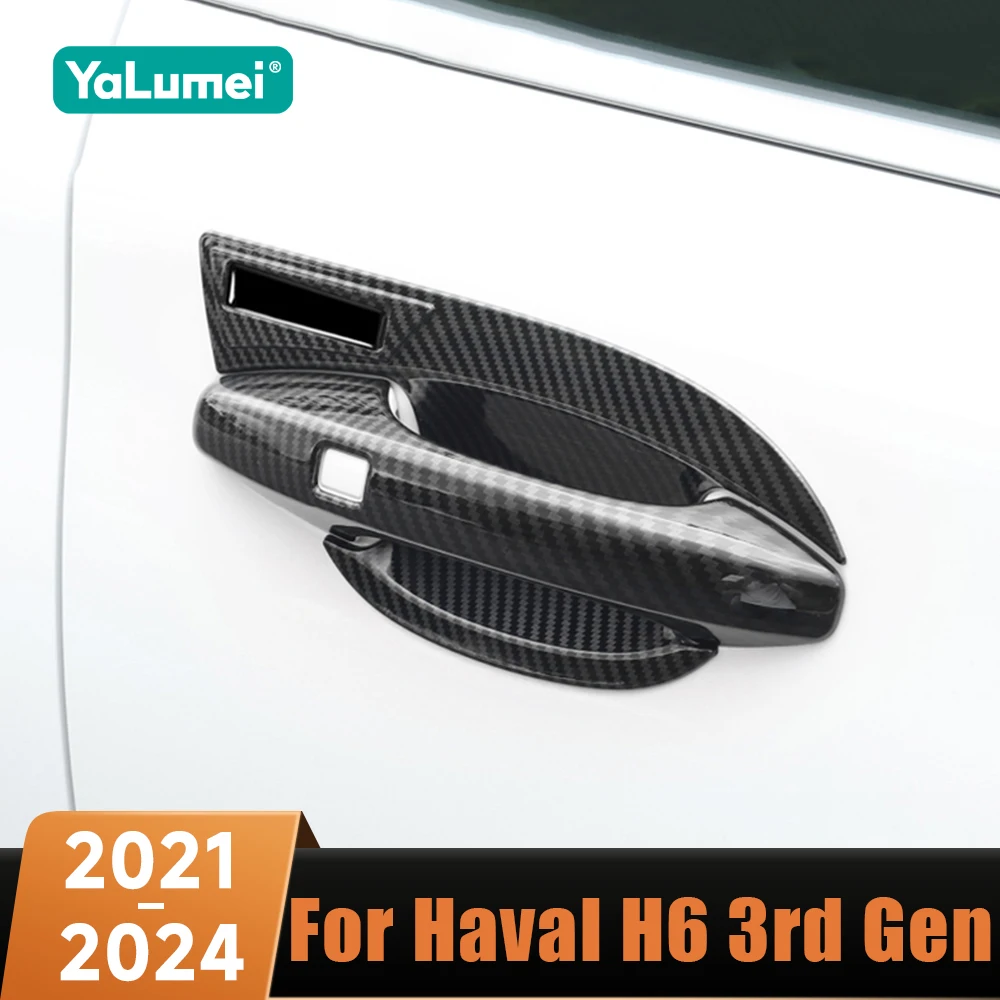 

For Haval H6 3rd Gen GT 2021 2022 2023 2024 HEV PHEV Car Outer Door Handle Bowl Trim Cover Anti-dirty Protective Accessories
