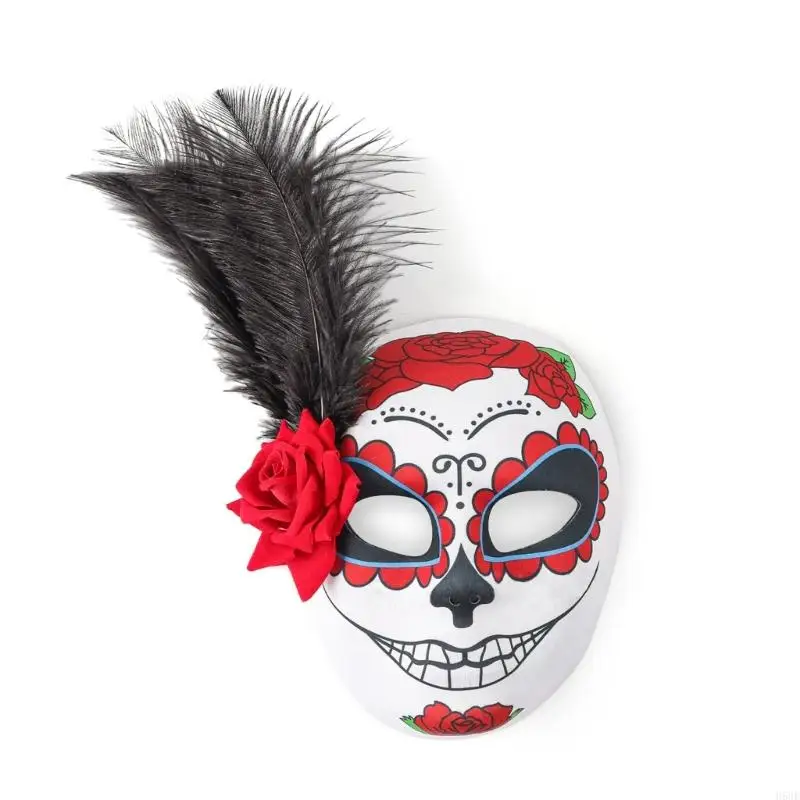 H58E Sugar Mask Mexicans Masquerade Mask Halloween Mask Day of the Dead Mask