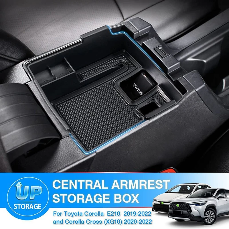 Central Armrest Storage Box For Toyota Corolla E210 2019 2020 2021 2022 2023 and Corolla Cross (XG10) 2022 2023 Accessories