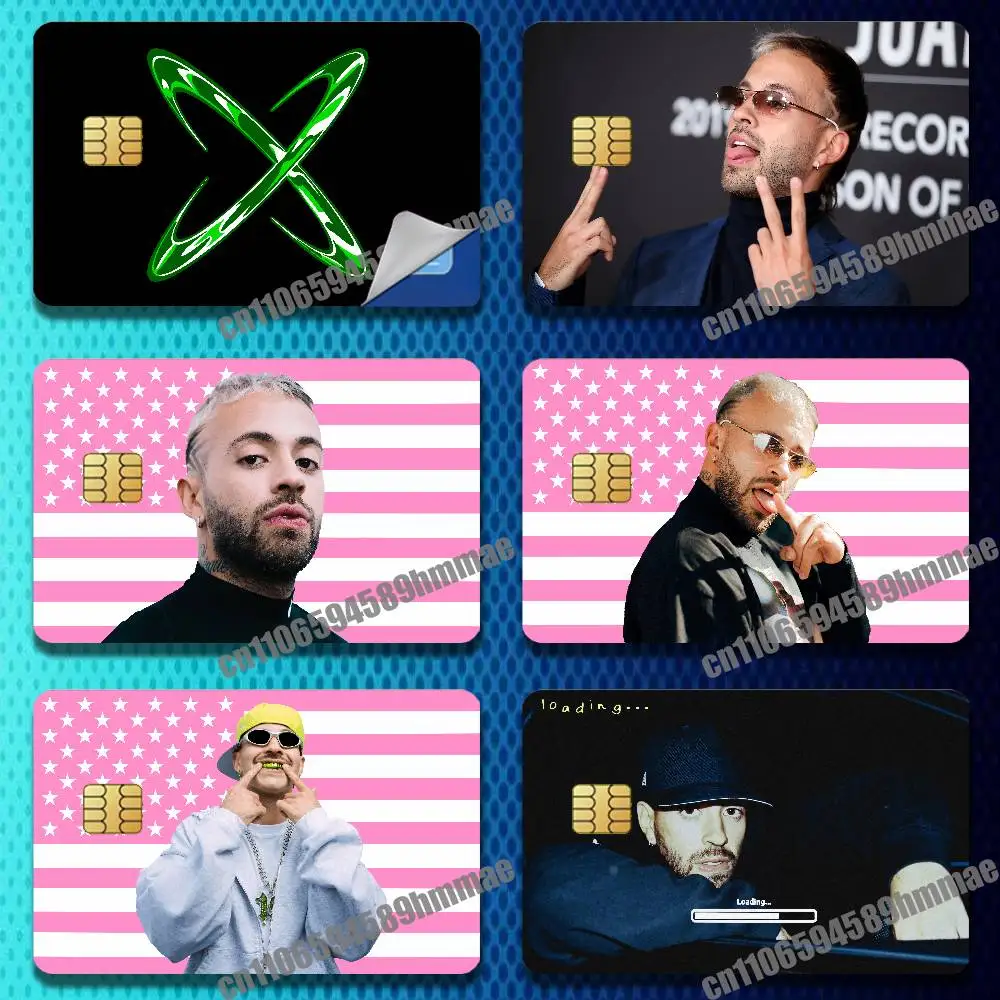 

For F-Feid EL GREEN PRINT La Saga Disc 4 Sticker Case Credit Bank Film ID Decorative Self-adhesive Card Cover Skin