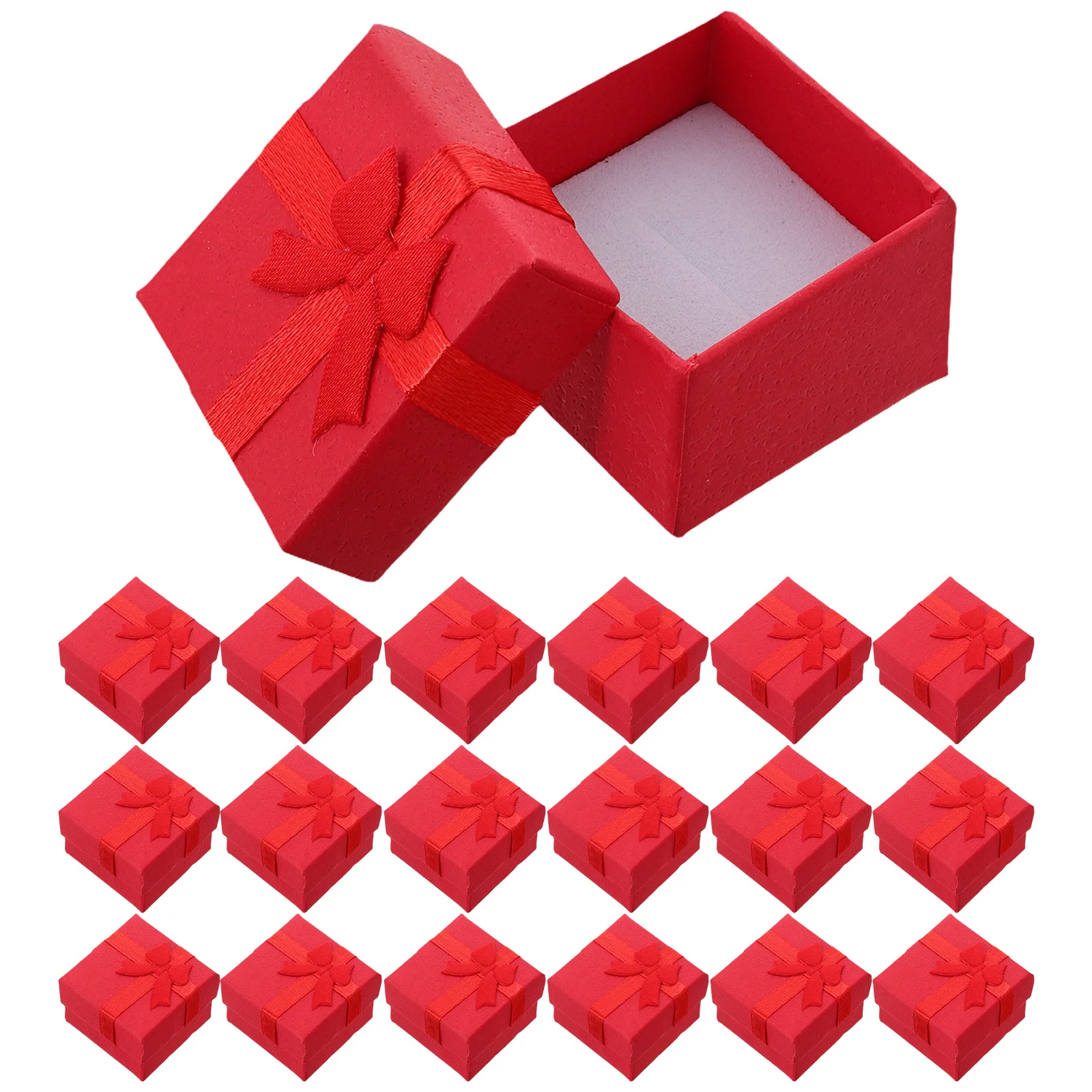 

24Pcs Red Proposal Ring Boxes Cardboard Jewelry Storage Holder Necklace Earrings Display Jewelry Boxes for