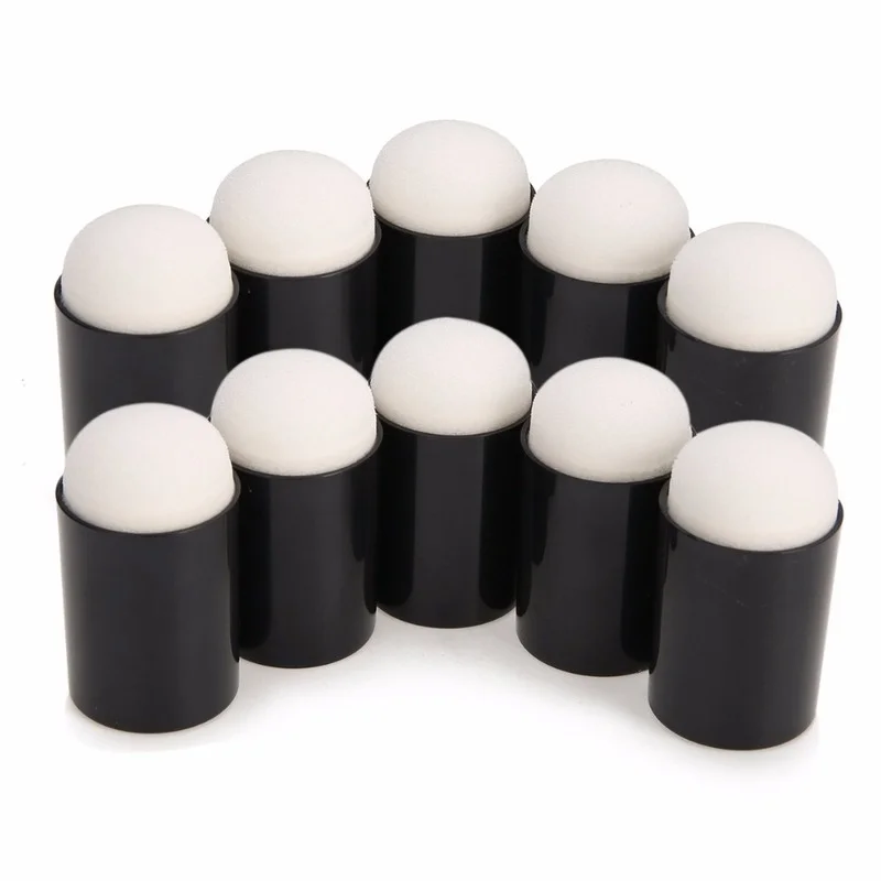 10pcs Finger Sponge Case Daubers Foam for Apply Painting Ink Stamping Crayon Reborn DIY Craft Art Tool 15 * 32mm Finger