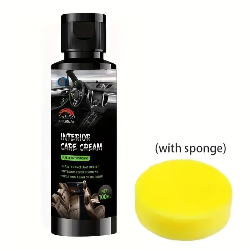 Car interior repair wax, plastic parts refurbishing agent, interior gloss enhancer, tire protection agent