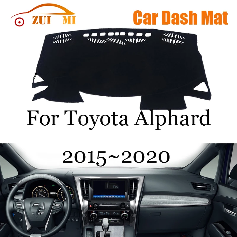 

ZUIMI Dashboard Cover Dash Mat Dashmat For Toyota Alphard 2015~2020 LHD Dash Board Cover Pad Sun Shade