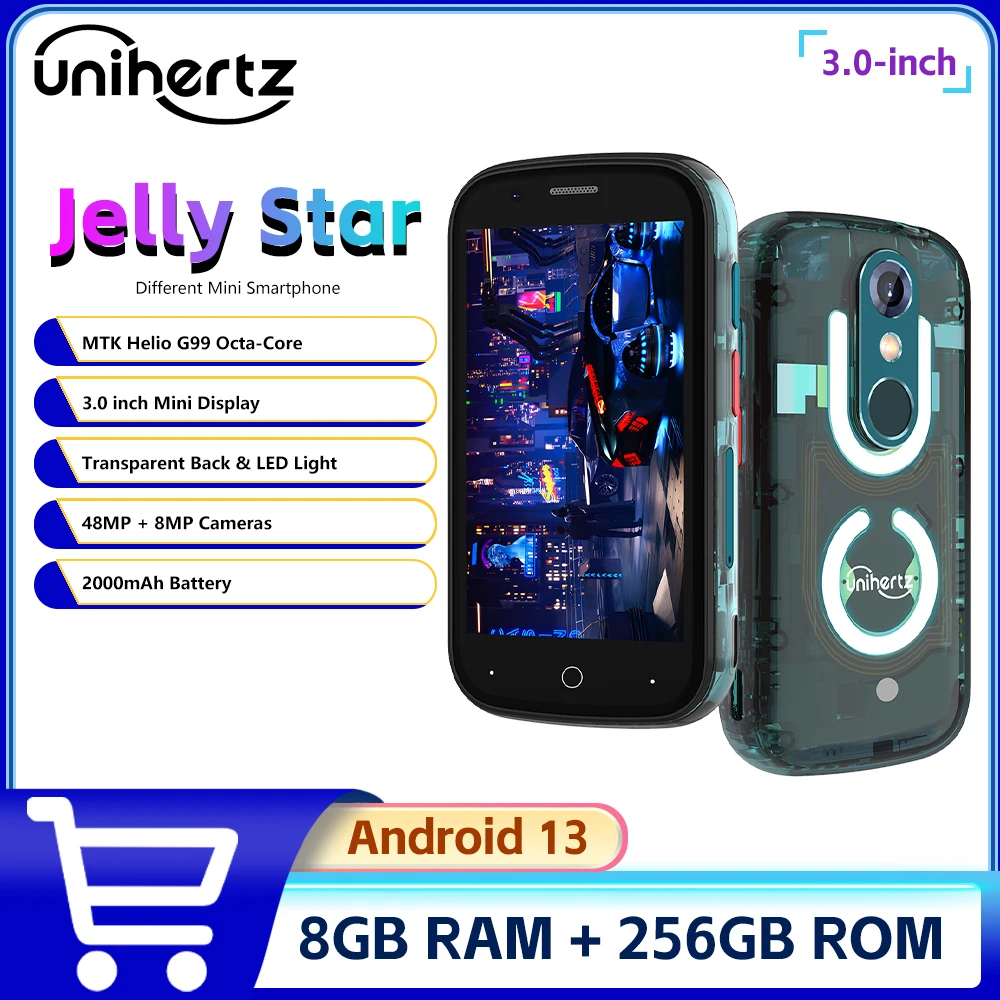 Смартфон Unihertz Jelly Star 4G Android 13, 8 ГБ, 256 ГБ