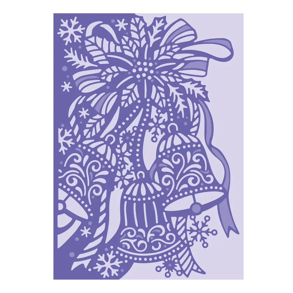 

Металлические вырубные формы Piggy Craft: рамка «Праздничные колокольчики», нож для скрапбукинга, трафареты, штампы для вырезания