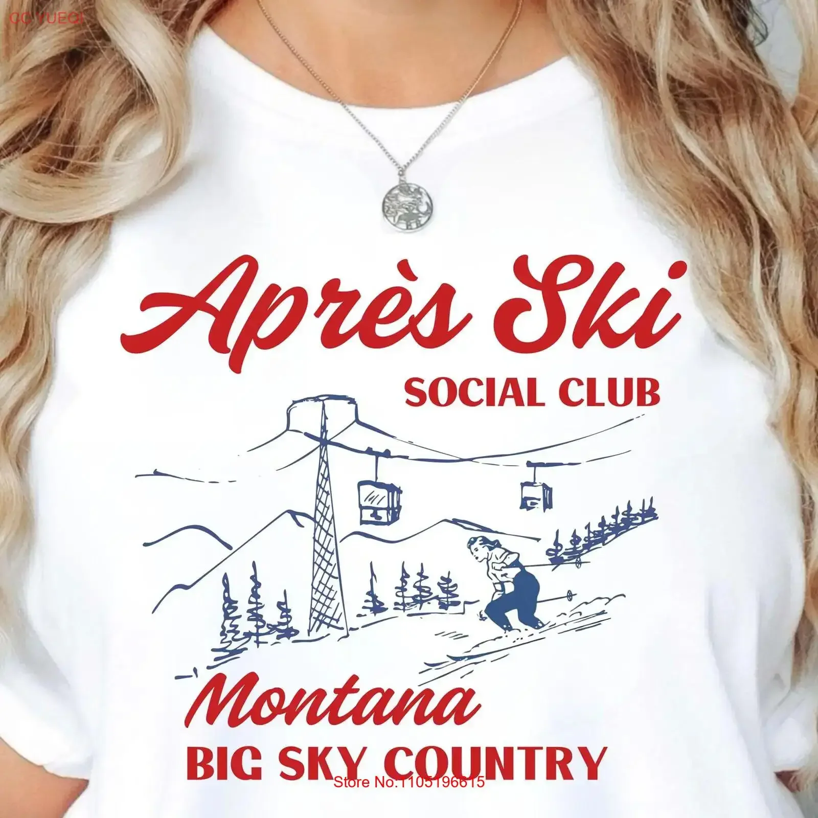 Après Ski Montana T Shirt Big Sky Country Club Vintage Mountain Winter Retro Snowboarding Top vintage Washed