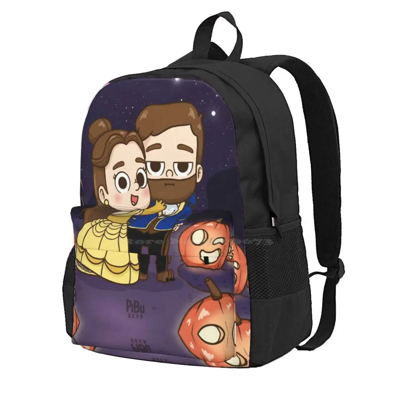 Pibu-Beauty And Beast Hot Sale Schoolbag Backpack Fashion Bags Giggle Couple Custome