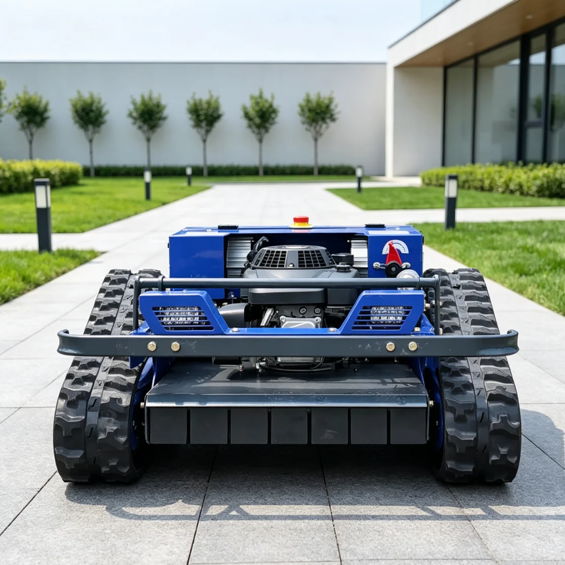 Customized Radio Controlled Lawn Mower RC Petrol Crawler Tracked Flail Mower Self‑Propelled Garden Lawn Mower