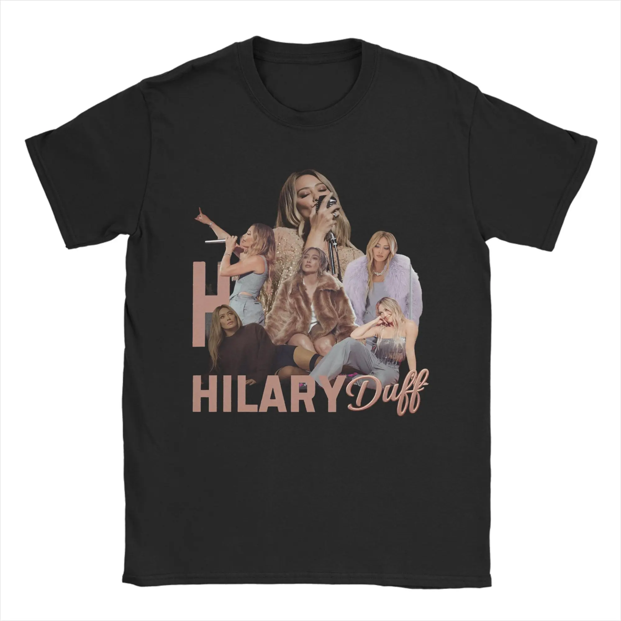 Hilary Duff  New Arrival T Shirts for Men Women  Cotton  Tee Shirt Clothes