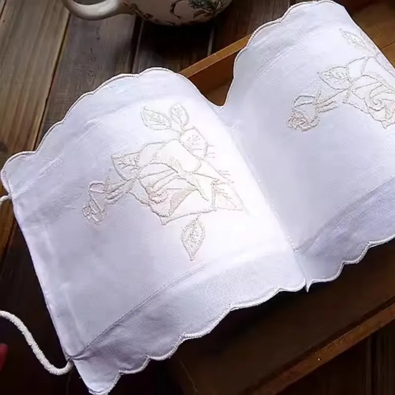 Pure Cotton Embroidered European Retro Fabric Tissue Cover British Style 15X40CM Princess Rose Tissue Cover