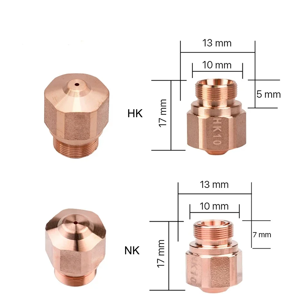 NK HK Laser Nozzles Single Double Layer D14 M10 H17 Laser Machine Nozzle WSX WBC-D/WBC-S Fiber Laser Cutting Nozzles