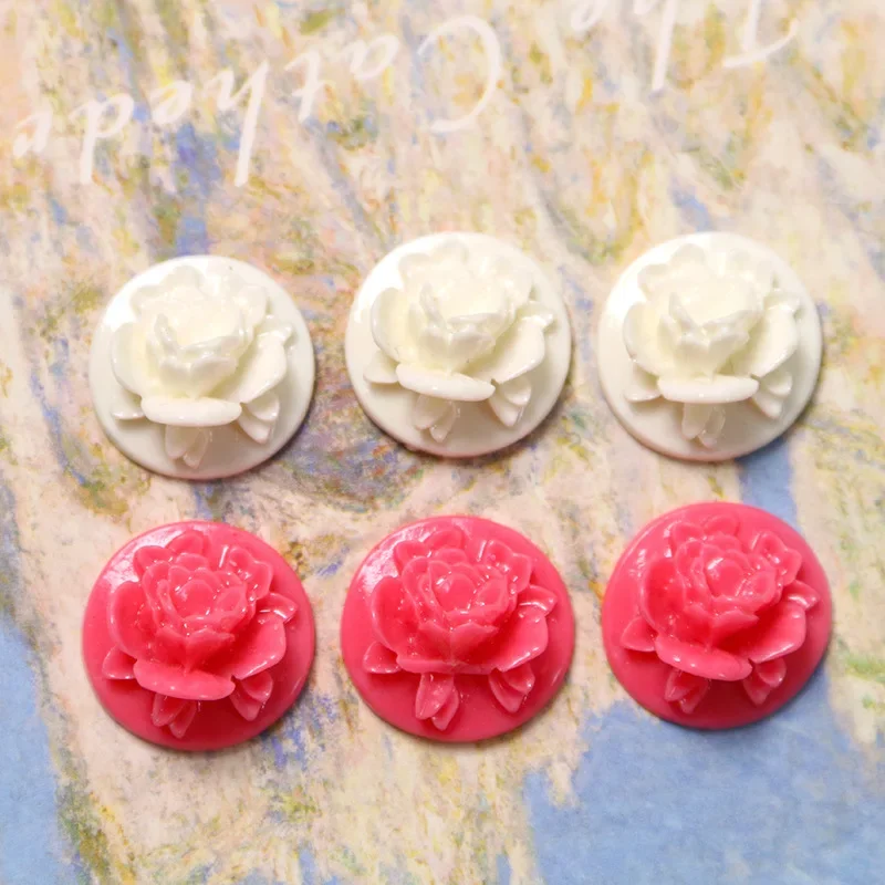 10pcs rose petal wafer diy resin Flat Back Resin Cabochons Scrapbooking DIY Jewelry Craft Accessories