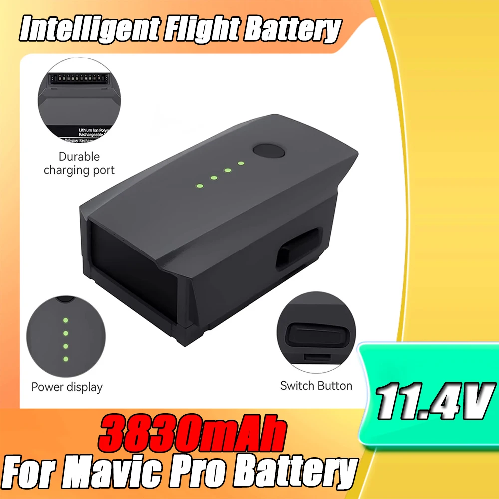 Für Mavic Pro Akku 3830mAh Flugzeit von 27 Minuten Kompatibel mit Mavic Pro Serie Intelligenter Flugakku Zubehör