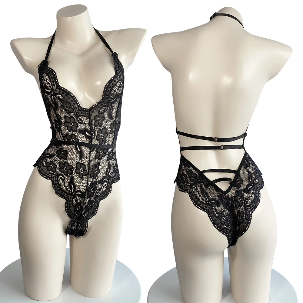 Lace Sexy Lingerie Transparent Hot Porno Lace Erotic Underwear Sexy Bra Set And Garter Lingerie Sexy Hot Erotic Sleepwear