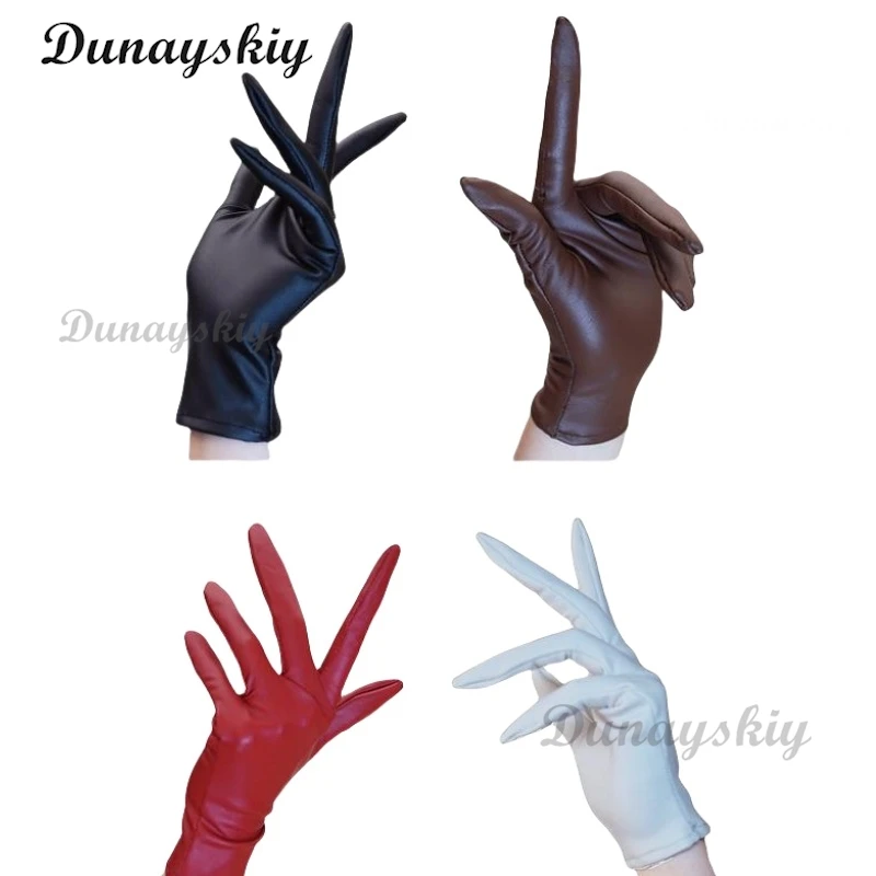 

Gloves Makeup Black PU Nail Ghost Claw Dress Up Short Gloves Fashion Cosplay Halloween Performance Gloves Accessories Halloween
