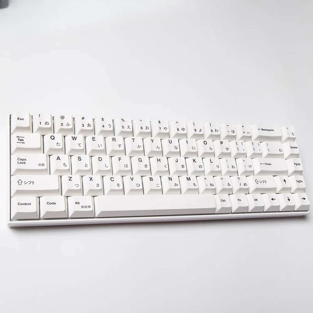 Factory Wholesale Minimalist Style Enjoypbt Japanese Keyboard  Dye-Sub Black and White Keycaps Set