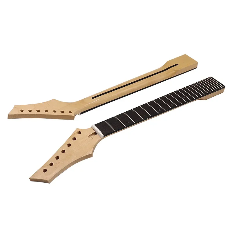 7 string left hand raw wood 24 frets log color Canadian maple 6.8 wide DIY professional modified guitar handle