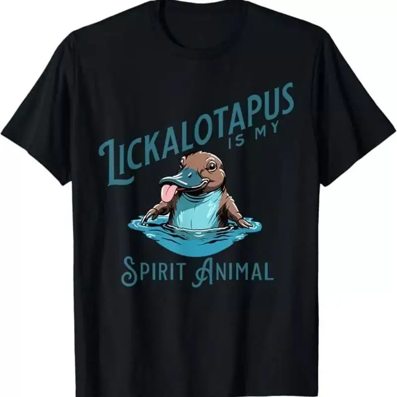 تي شيرت كلاسيكي مضحك Lickalottapus Is My Spirit Animal Lovers Meme مقاس S 4XL