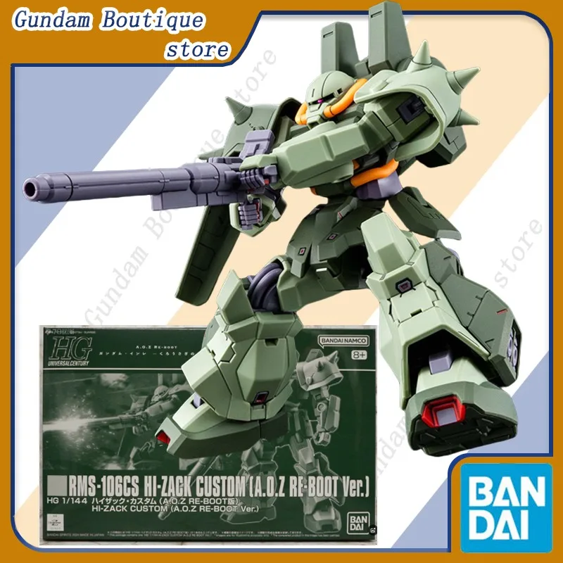 Bandai Genuine HGUC GUNDAM RMS-106CS HI-ZACK CUSTOM [A.O.Z RE-BOOT Ver] Anime Action Figure Collectible Assembly Model Toys Gift