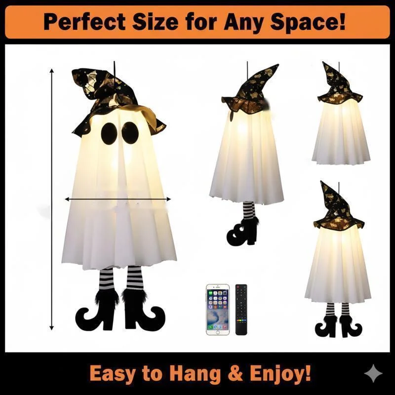 

Halloween Glowing Witch Party Christmas Ghost Hanging Decoration And Gathering Atmosphere Decoration Supplies Theme Activities