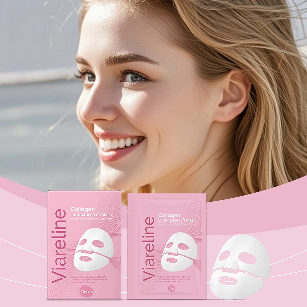 12pcs Collagen Lifting Mask,3 In 1 Moisturizing Collagen Mask Anti Aging,Anti-Aging Elasticity Boost Beauty Skincare Skin Care