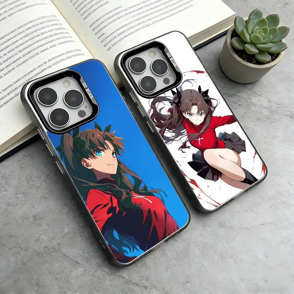 

Fate Rin Tohsaka Phone Case For iPhone 17,16,15,14,13,12,11 Plus,Pro Max,XS,Colorful Silver Black Cover