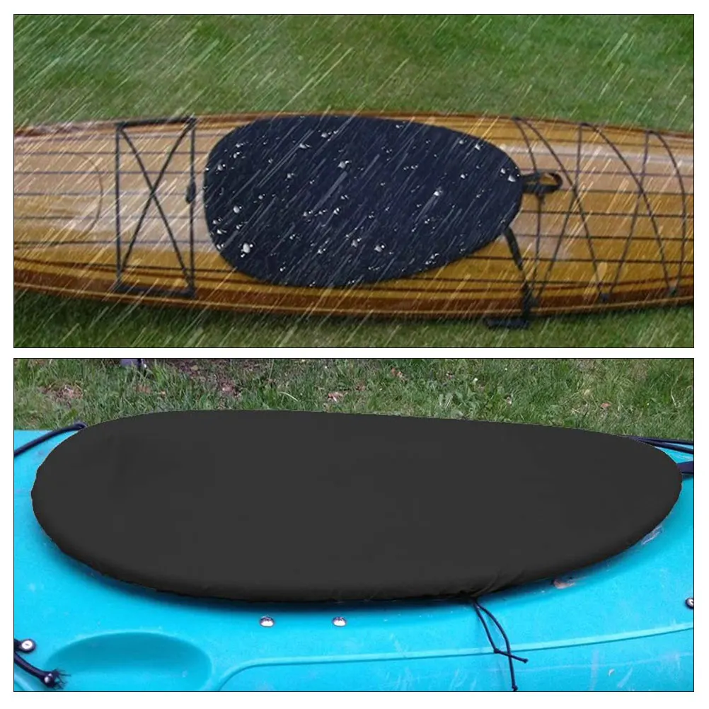 

Kayak Covers 420D Oxford Cloth Waterproof UV Protection 42 7x24 Inch Black Storage Bag Canoe Seat Protector Boat Cover