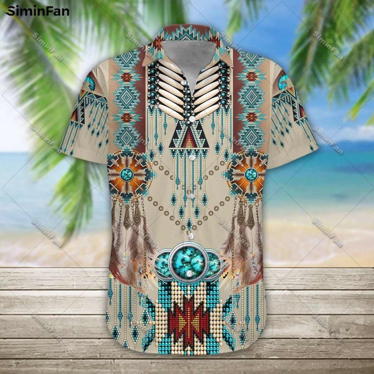 Tribal Style Vintage Hawaiian Aloha Shirts 3D All Over Printed Male Cuban Beach Tshirts Men Summer Lapel Tee Unisex Female Top-2