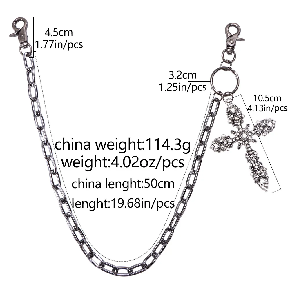 سلسلة خصر عصرية وفريدة من نوعها بطبقة واحدة مع قلادة متقاطعة مرصعة بالألماس، سلسلة خصر عالية الجودة متعددة الاستخدامات #3