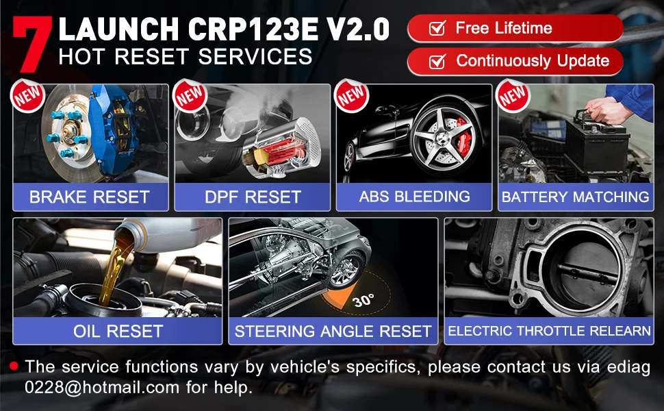 【Kostenloses Upgrade】2026 Neuerscheinung X431 Crp123E V3.0 OBD2-Scanner-Diagnosetool für Motor, ABS, SRS, AT mit 7 Reset-Funktionen – Detail 5