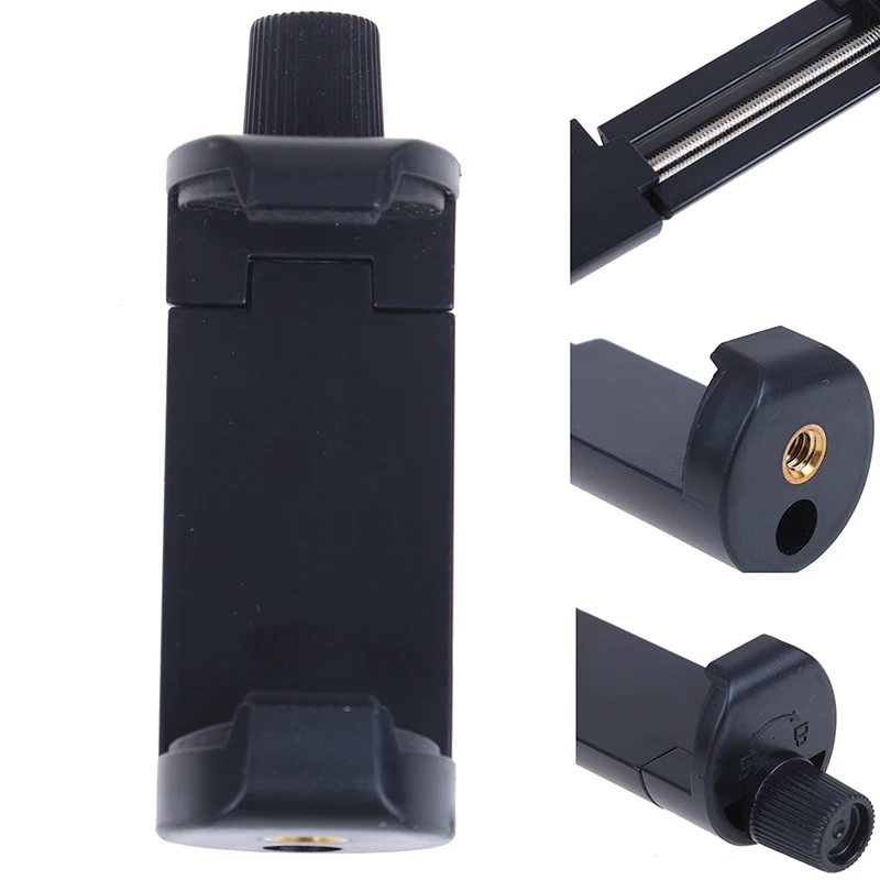 1PC Black Clip Bracket Holder Monopod Tripod Mount Stand Adapter for Mobile Phone Camera Without Tripod Mount