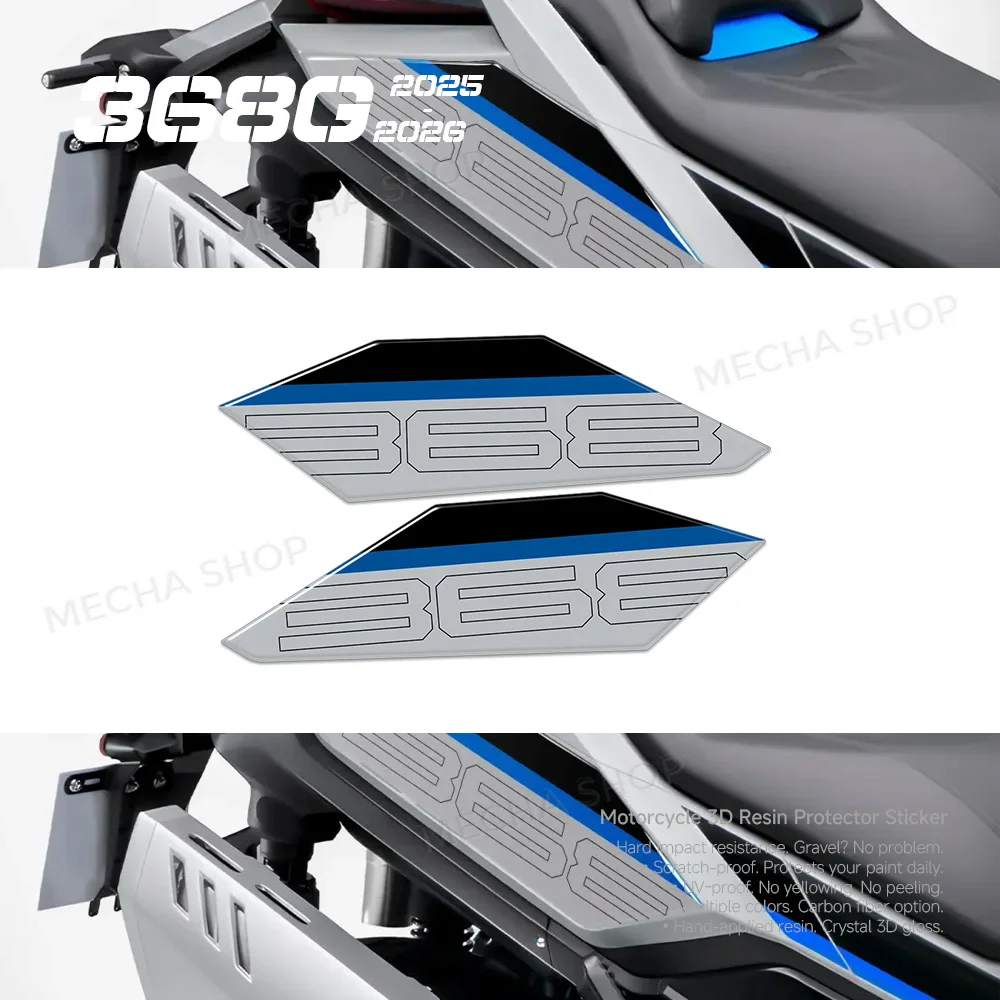 For Zontes 368G 2025 2026 Accessories Under Saddle Plastic 3D Stickers Side Fairing Protection Motorcycle Sticker