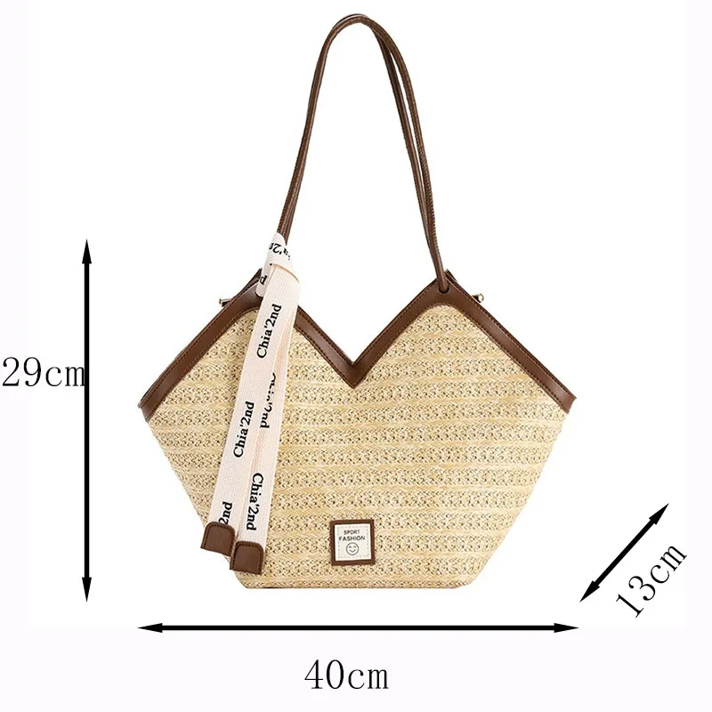 Women\'s Bags Fashion Beach Shoulder Bags Straw Bag Designer Luxury Lady Bag Original Replica Bags Large capacity Tote Bag 2024