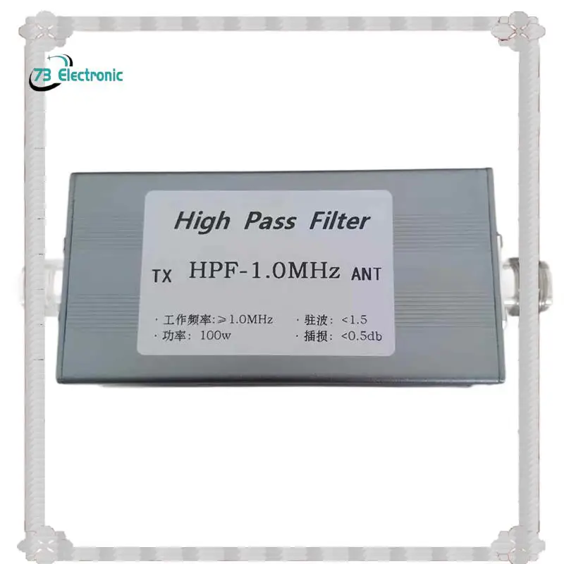 

24-часовой волновой фильтр доставки HPF-1,0 МГц, 100 Вт, седельный фильтр N-типа, предотвращает низкочастотный и среднюю волну