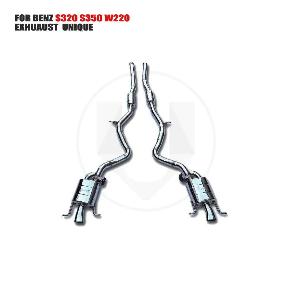 

UNIQUE Stainless Steel Exhaust System Performance Catback is Suitable for Mercedes-Benz S320 S350 W220 3.0T 3.5T Car Muffler