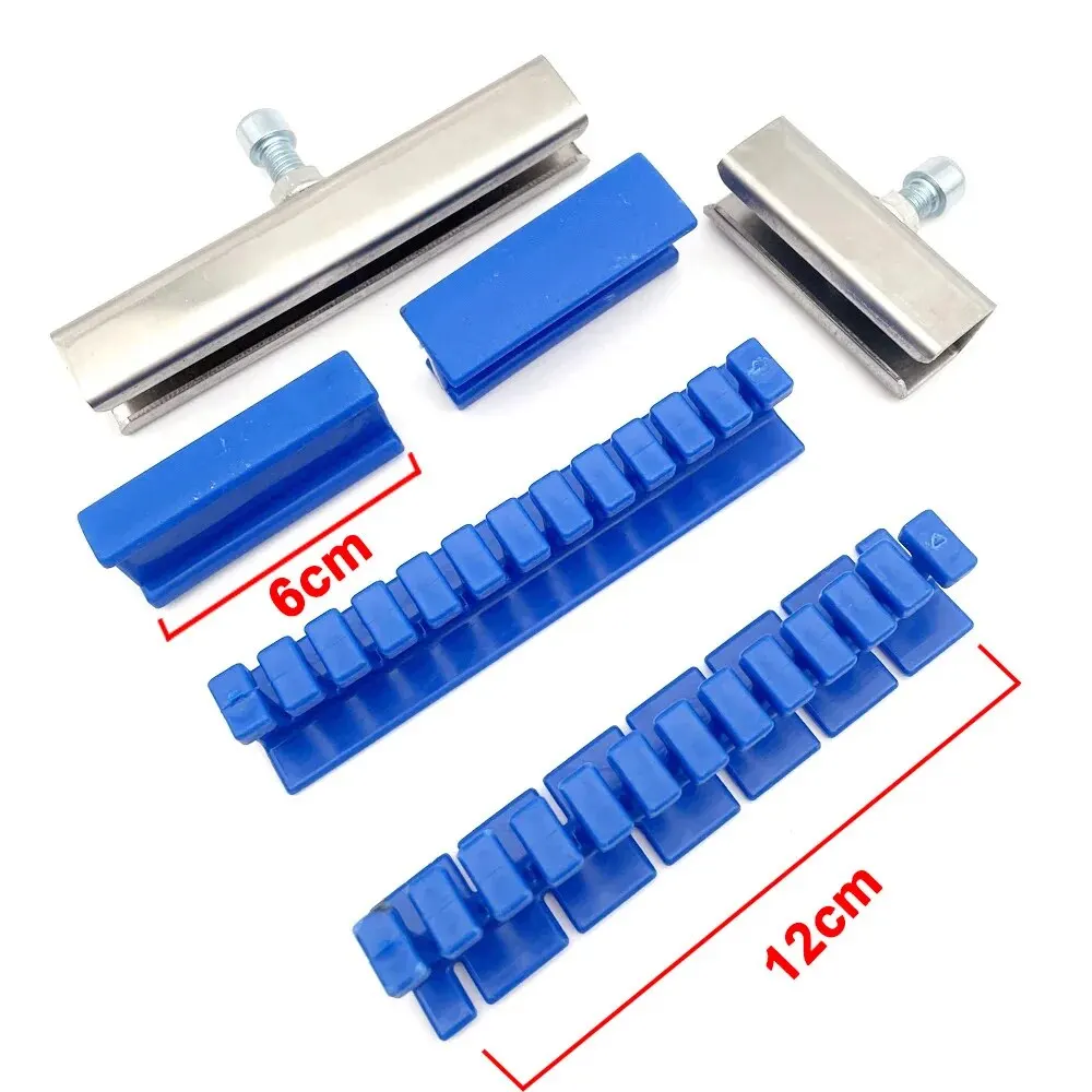 Car Blue Adhesive Glue Tabs Dent Remover Tools Kit Universal 6Pcs Auto Dent Pull Traceless Removal Pulling Tabs Hail Pit